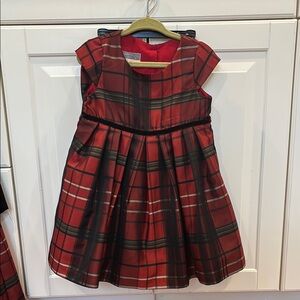 Pastourelle Red and Black plaid dress